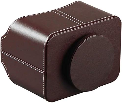 PU Leather Remote Control Holder, 360 Degree Spinning Desk TV Remote Caddy - Image 3