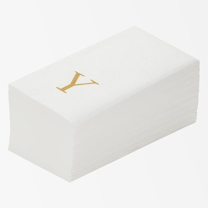 Luxenap 15.8 X 7.9 Inch Linen-Feel Guest Towels, 50 Lettered Hand Towels by Restaurantware