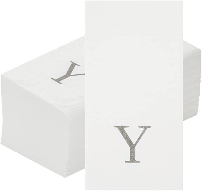 Luxenap 15.8 X 7.9 Inch Linen-Feel Guest Towels, 50 Lettered Hand Towels - Image 2
