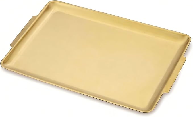 16.3" x 11" Large Serving Platters, Stainless Steel Heavy-Duty Large Serving by SANQIAHOME