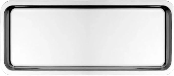Elegant Stainless Steel Rectangular Serving Tray, Mirror Finish Coffee Tea - Image 5