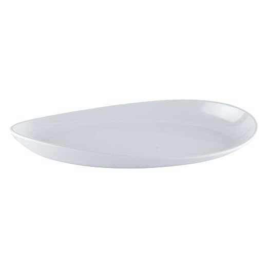 GET 16" x 9" White Oval Melamine Platter | Dishwasher safe, Shatterproof by Unknown