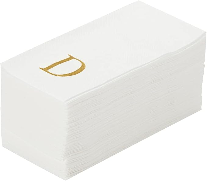 Luxenap 15.8 X 7.9 Inch Linen-Feel Guest Towels, 50 Lettered Hand Towels by Restaurantware
