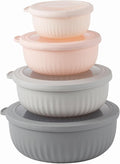 COOK WITH COLOR Prep Bowls with Lids- Wide and Deep Nesting Plastic Small by CookwithColor