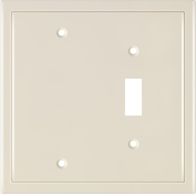 Modern Edge Decorative Wall Plate Switch Plate Outlet Cover, Durable Solid Zinc by HenneBery