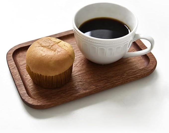 6 Pack Solid Wood Serving Platters and Trays of Natural Wood - Image 3