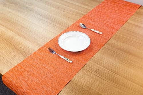 SHACOS Woven Vinyl Table Runner Indoor Outdoor 12x71 inch Kitchen Dining Table - Image 4