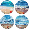 Waves and Shells Round Coaster Set by QJ+CMJ