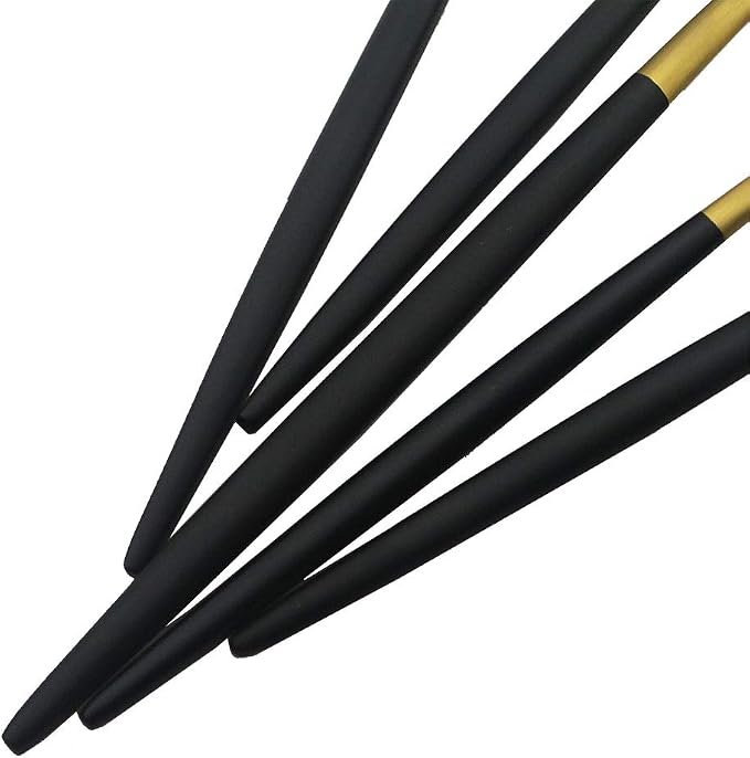 JASHII Luxury Black Gold Flatware, 20-piece Elegant Cute 18/10 Stainless Steel - Image 8