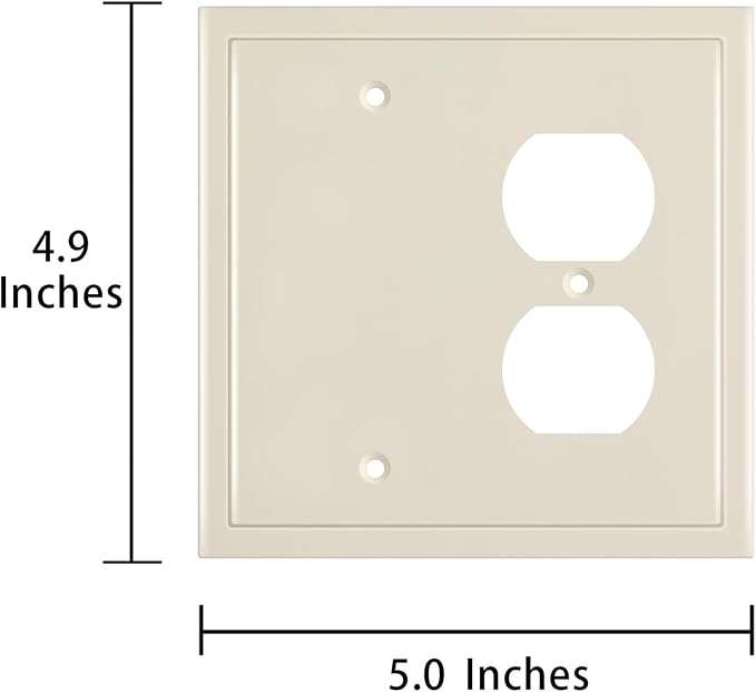 Modern Edge Decorative Wall Plate Switch Plate Outlet Cover, Durable Solid Zinc - Image 3