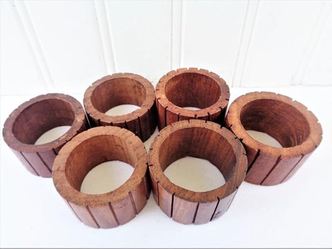 Handmade Wooden Napkin Ring Made by Artisan Beautifully Crafted and Designed in - Image 2