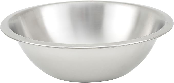 Winco 3/4 qt Heavy-Duty Stainless Steel Mixing Bowl, Shallow | Dishwasher safe by Fonteme