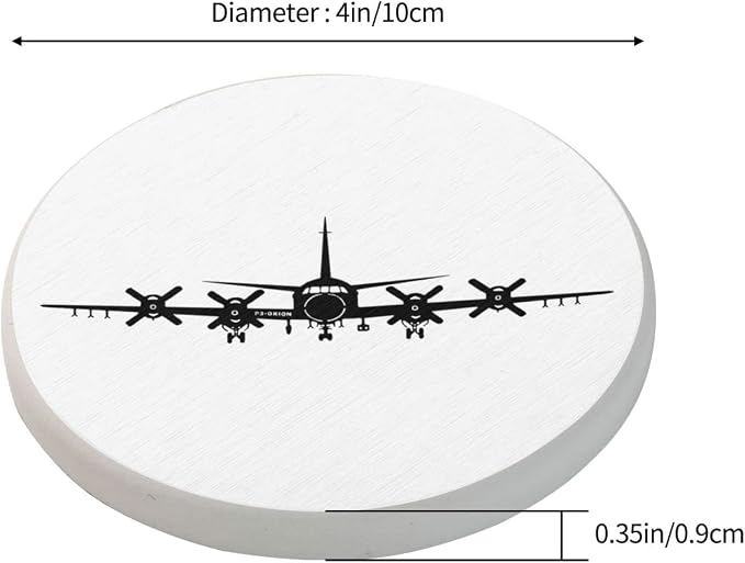 Drink Coasters P-3 Orion Plasma Set of 4, Ceramic Coasters Tabletop Protection - Image 3