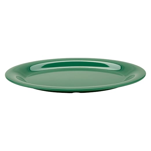 GET 12" x 9" Green Oval Melamine Dinner Plate | Dishwasher safe, Shatterproof - Image 3