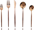 Rose Gold Silverware Set, JASHII 30-Piece Stainless Steel Flatware Cutlery Set by JASHII