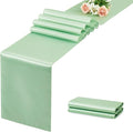 Sage Green Satin Table Runner, 12x108 Inches, 2 Pack | Premium Satin, Smooth by VCUSUELER