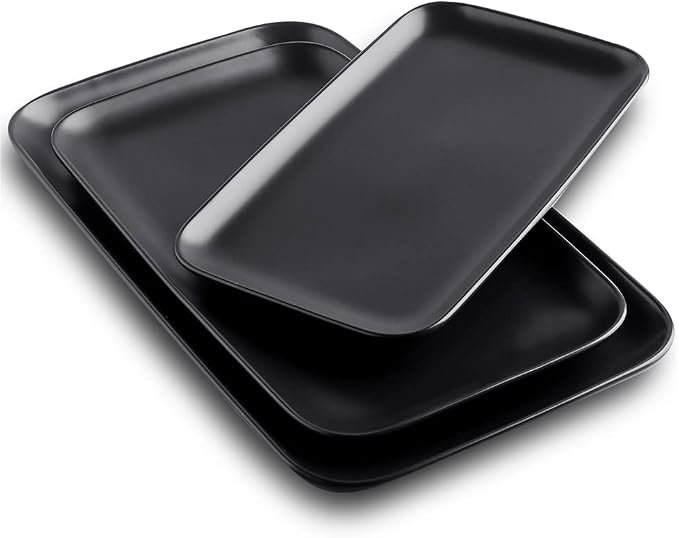 KOOV Ceramic Rectangular Serving Tray, 14/12/10 Inch Large Serving Platter by KOOV