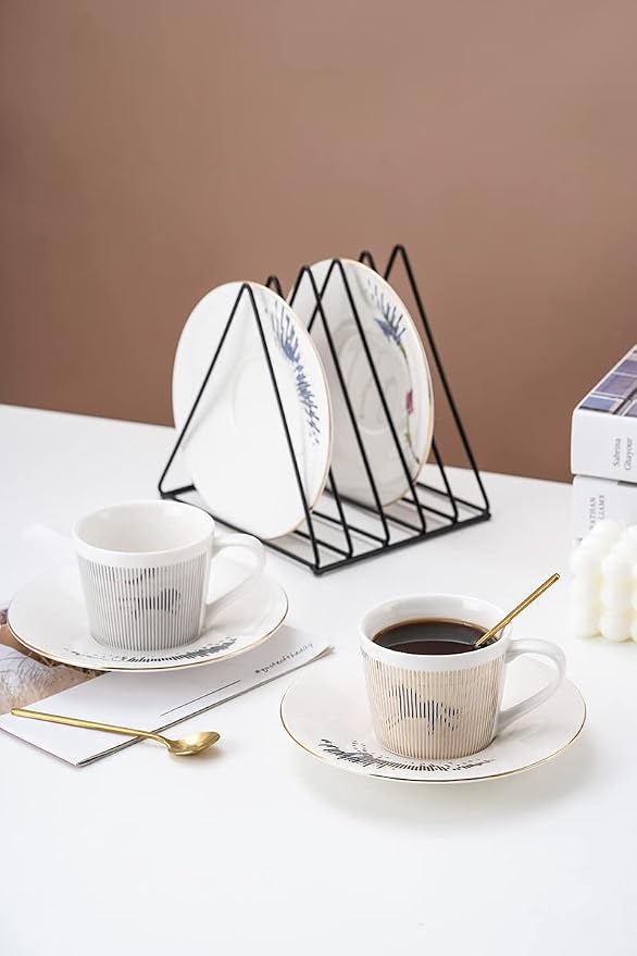 Mirror Cups and Saucers, Mirror Reflection coffee mug, Reflection Coffee Cup - Image 5