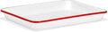 Red Co. 11" x 9" Enamelware Metal Classic 2 Quart Rectangular Serving Tray by RedCo