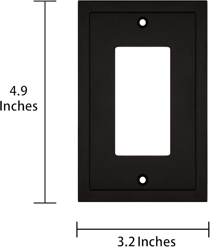 Modern Edge Decorative Wall Plate Switch Plate Outlet Cover, Durable Solid Zinc - Image 3