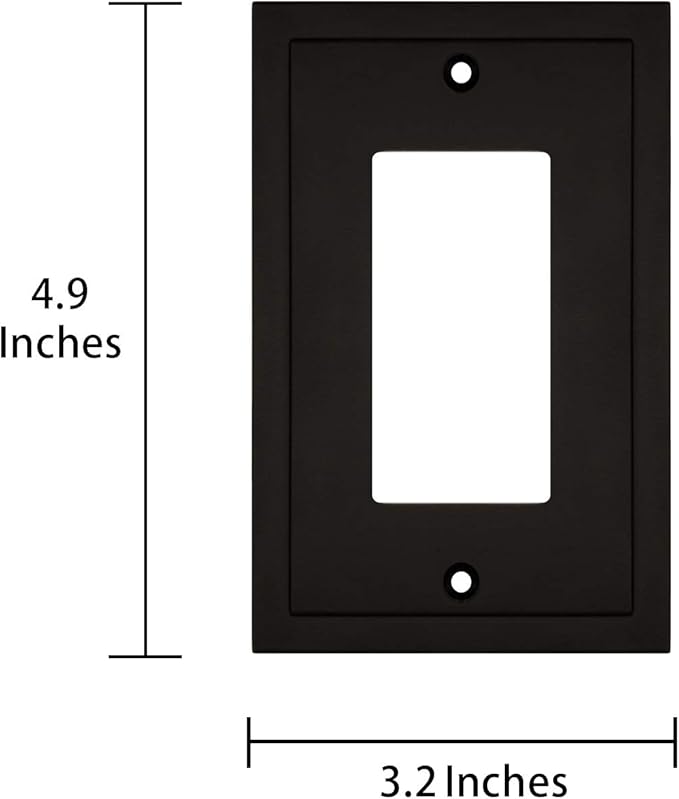 Modern Edge Decorative Wall Plate Switch Plate Outlet Cover, Durable Solid Zinc - Image 3