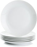 Miicol Ceramic Dinner Plates Set of 6, Modern Round Porcelain Dishes by Miicol