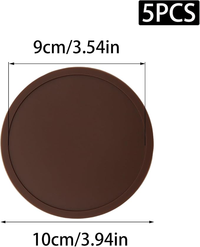 5 Pack Iron Red Coasters, Non-Slip Cup Coasters - Image 2