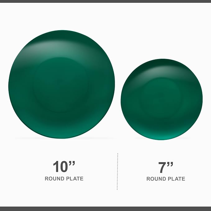 PLASTICPRO 32 Piece Combo Christmass Set includes 16-7'' inch Plates & 16-10'' - Image 5