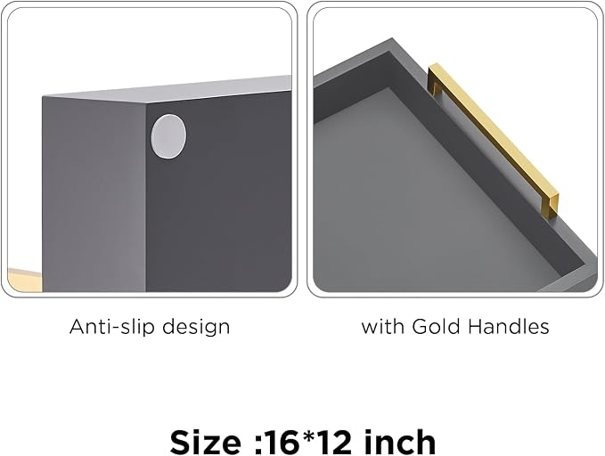 40cm x30cm Serving Trays with Handles, Ottoman Trays, Living Room, and Outdoors - Image 4