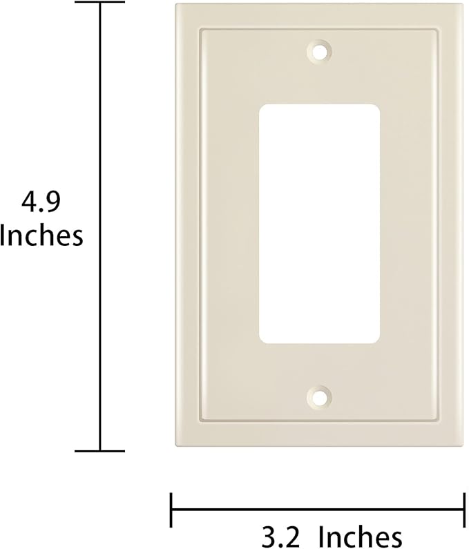 Modern Edge Decorative Wall Plate Switch Plate Outlet Cover, Durable Solid Zinc - Image 3