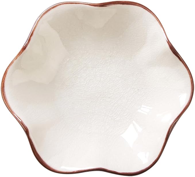 Ice Cracking Leaf Jewelry Dish, Decorative Ring Holder Small Trinket Tray Bowl by JAMEND+CLXP