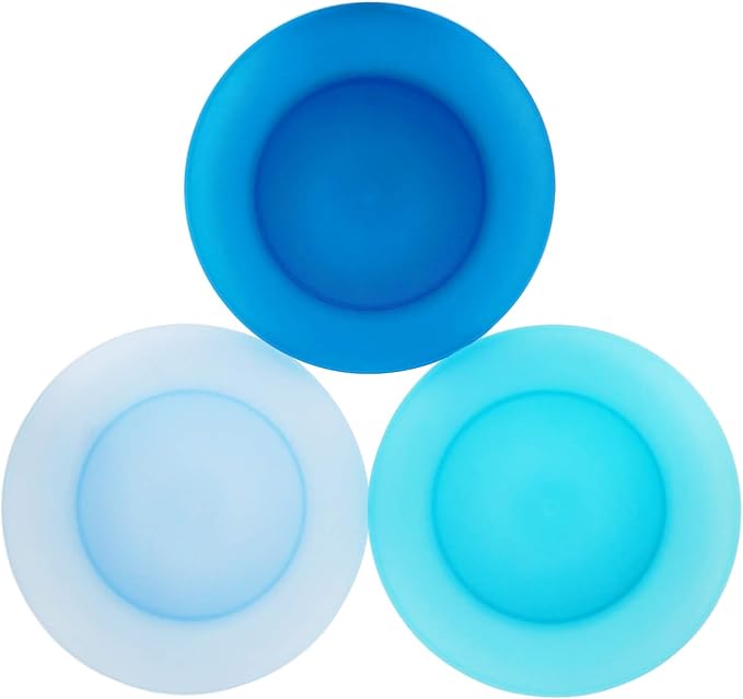 AOYITE 10 inch Plastic Plates Reusable Set 12, BPA Free Kids Plate Bright | - Image 8