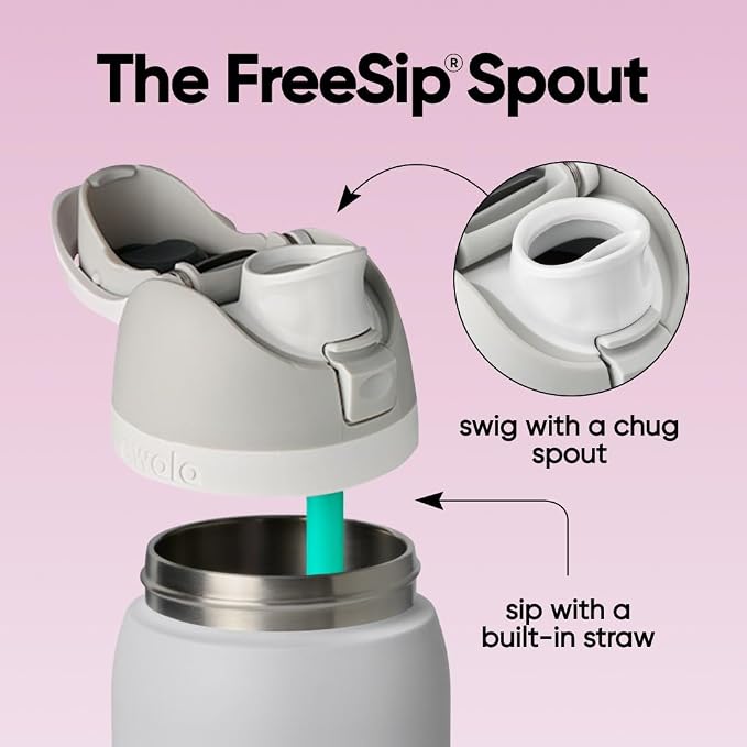Owala FreeSip Stainless Steel Water Bottle 32 oz Dreamy Field - Image 2