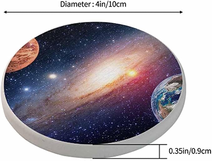 Space Planet Coasters for Drinks Absorbent Ceramic Drink Coaster for Coffee - Image 2