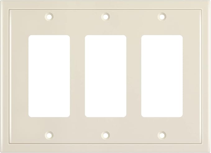 Modern Edge Decorative Wall Plate Switch Plate Outlet Cover, Durable Solid Zinc by HenneBery