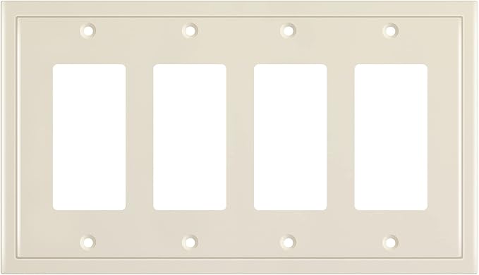 Modern Edge Decorative Wall Plate Switch Plate Outlet Cover, Durable Solid Zinc by HenneBery