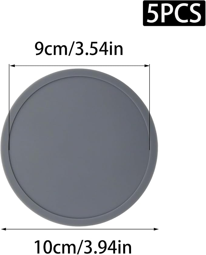 5 Pack Coasters, Non-Slip Cup Coasters - Image 2