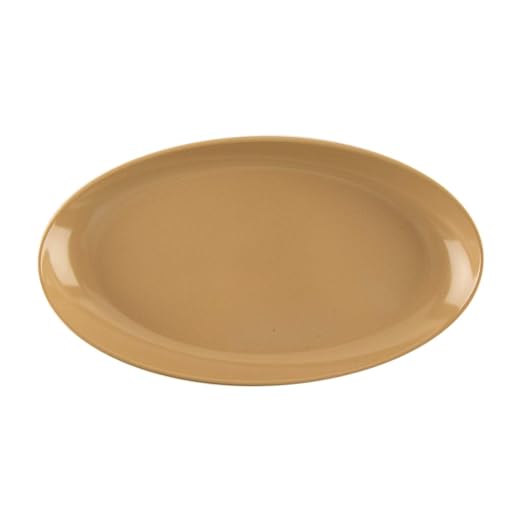 G.E.T. OP-1690-LT Latte 16 Oval Serving Platter Dishwasher Safe Melamine Plastic - Image 7