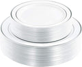 60 Pcs Silver Plastic Plates, Premium Silver Disposable Plates | Plastic Plates by I00000