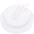 ejonirinjonir 150pcs Heavy-Duty White Plastic Plates by Ejonirinjonir