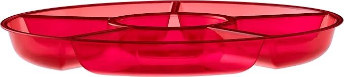 Plasticpro 6 Sectional Round Plastic Serving Tray/Platter - Image 7