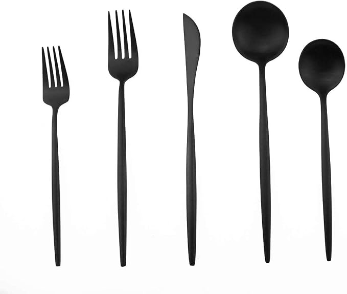 20-Piece 18/10 Stainless Steel Flatware Silverware, Luxury Dinnerware Set - Image 3