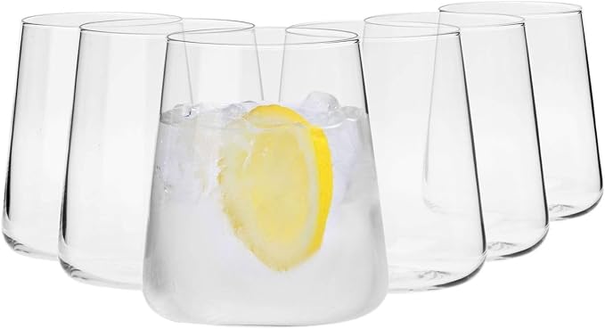 Krosno Water Juice Drinking Glasses, 12.9 oz, Avant-Garde Collection, Crystal by Krosno