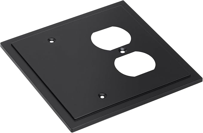 Modern Edge Decorative Wall Plate Switch Plate Outlet Cover, Durable Solid Zinc - Image 2