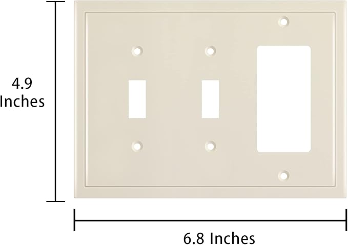 Modern Edge Decorative Wall Plate Switch Plate Outlet Cover, Durable Solid Zinc - Image 3