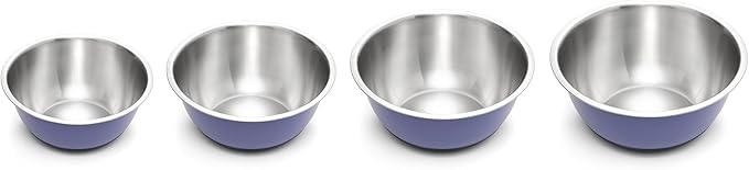 Fox Run Stainless Steel Mixing Bowl, 6.25 Quart Purple Mixing Bowl | Non-Skid - Image 2