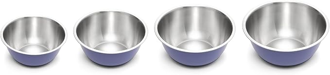 Fox Run Stainless Steel Mixing Bowl, 2.75 Quart Purple Mixing Bowl | Non-Skid - Image 2