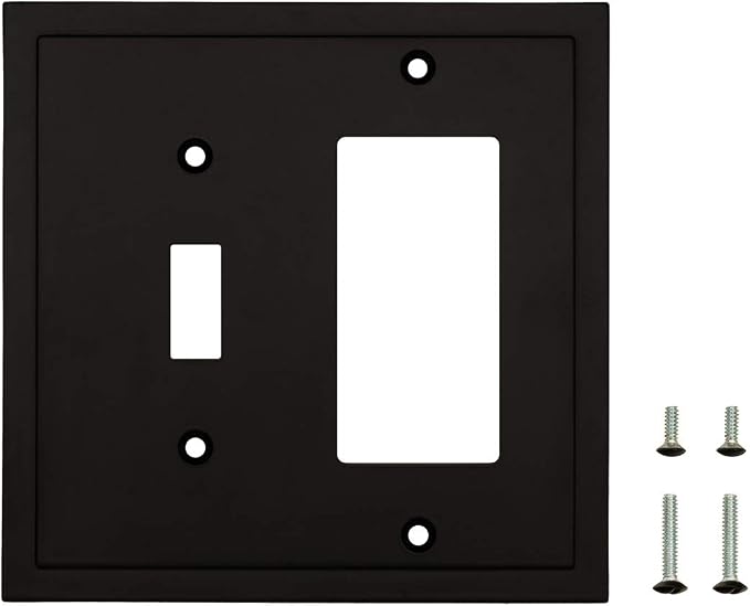 Modern Edge Decorative Wall Plate Switch Plate Outlet Cover, Durable Solid Zinc - Image 8
