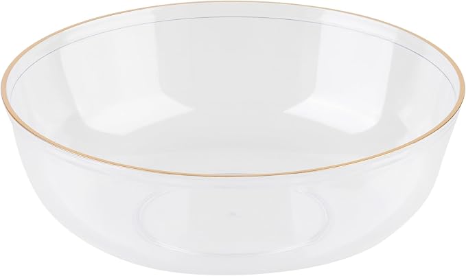 PLASTICPRO [30 Pack 16 OZ Bowls Edge Collection Clear - Image 3