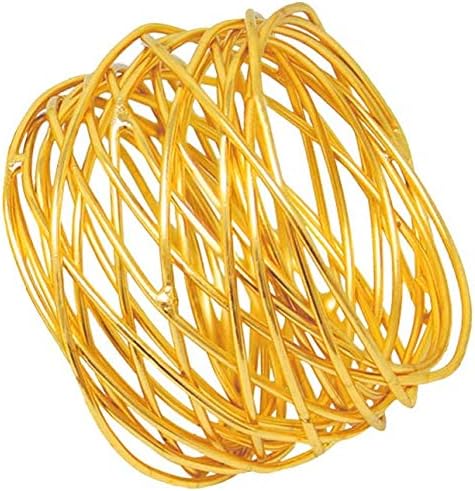 ITOS365 Handmade Round Mesh Gold Napkin Rings Holder - Image 6